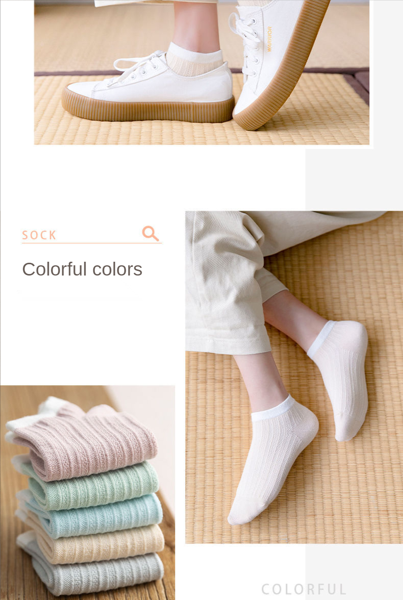 5 Paare/paket Frau Polyester Knöchel Unsichtbare Socken Stickerei Neuheit Nette Atmungsaktive Boot Kurze Socke Chausette_voghion.com