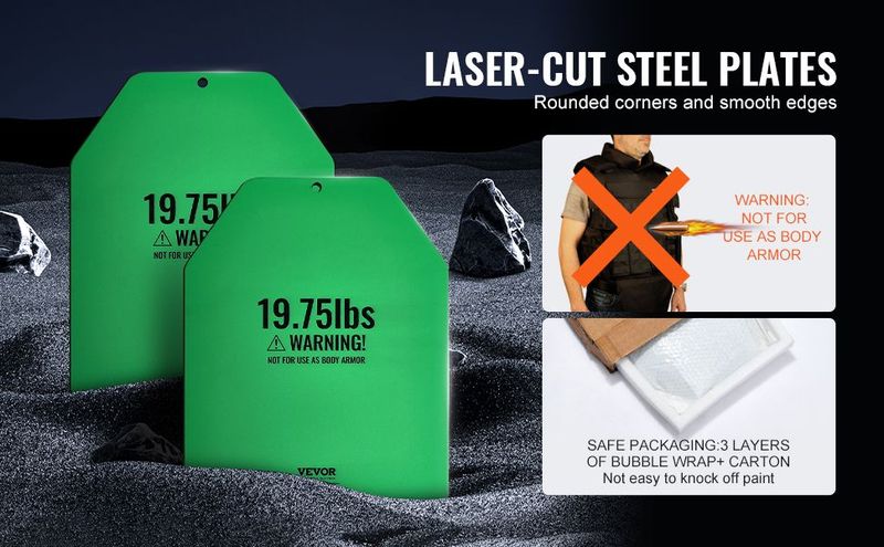 VEVOR Weight Vest Plates For Strength Training Running Workout 2x19.75 LB Plates_voghion.com