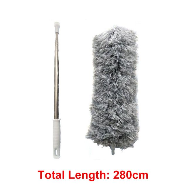 Spazzola per spolverare telescopica regolabile da 280 cm, spazzola per la pulizia delle fessure dei mobili per auto, strumento per la rimozione della polvere_voghion.com