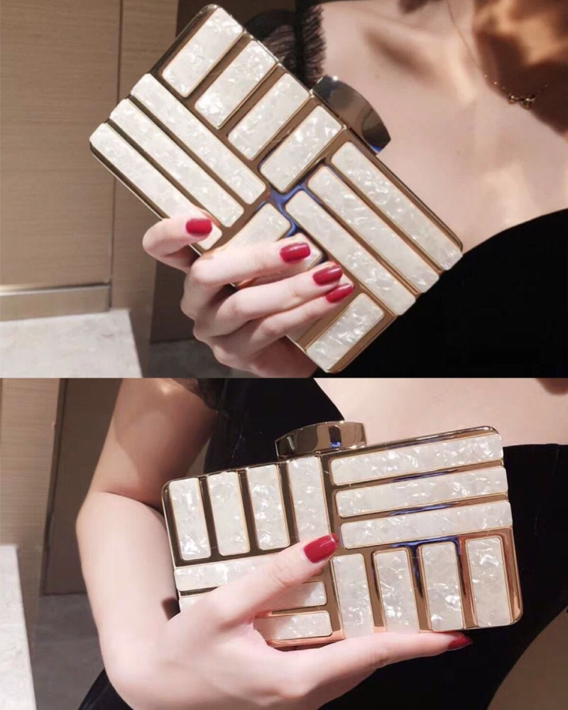 Handheld socialite dress, grab bag, high-end diagonal cross wedding banquet chain, women's bag_voghion.com