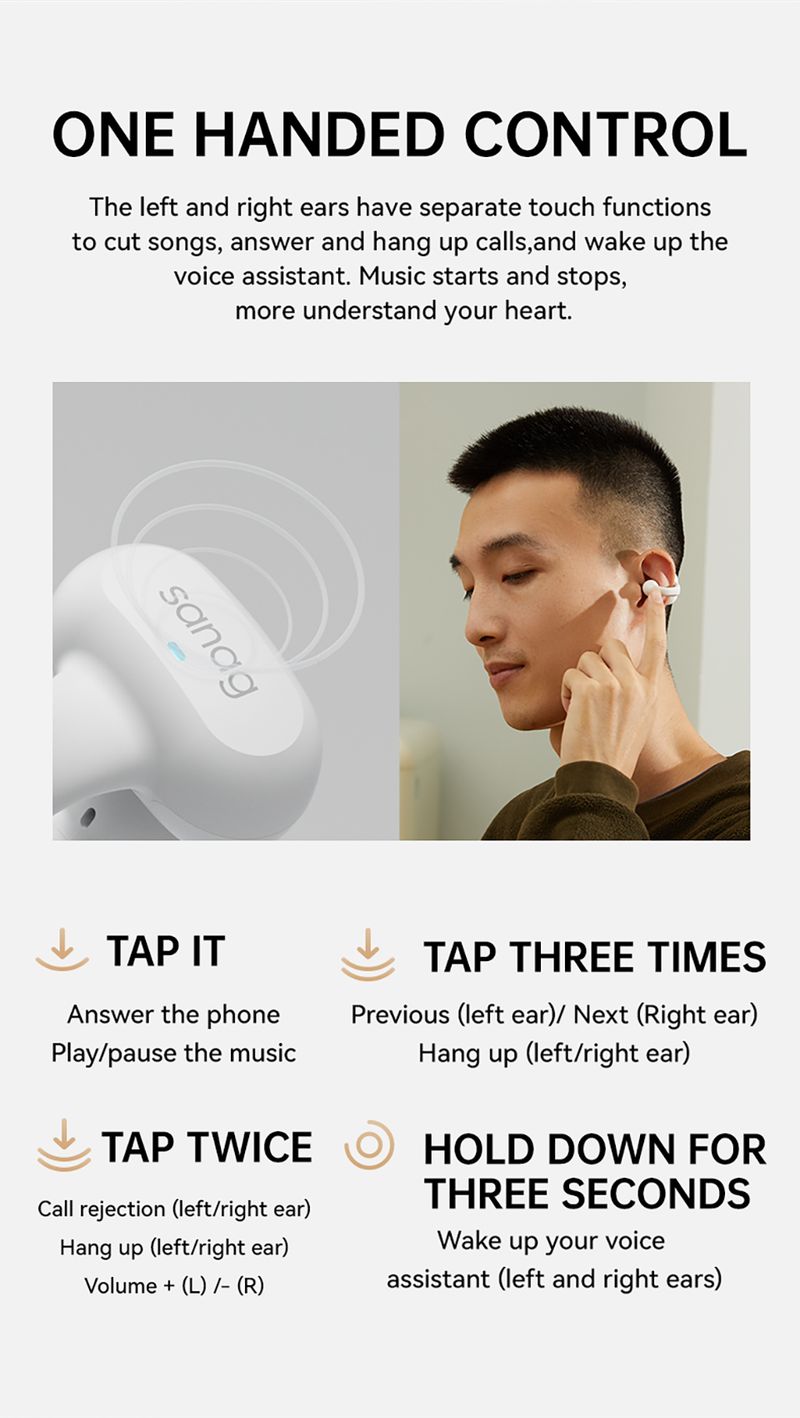 Sanag Z50s odprtokodne prevodne TWS brezžične Bluetooth slušalke s panoramskim zvokom, športne vodoodporne ušesne sponke_voghion.com