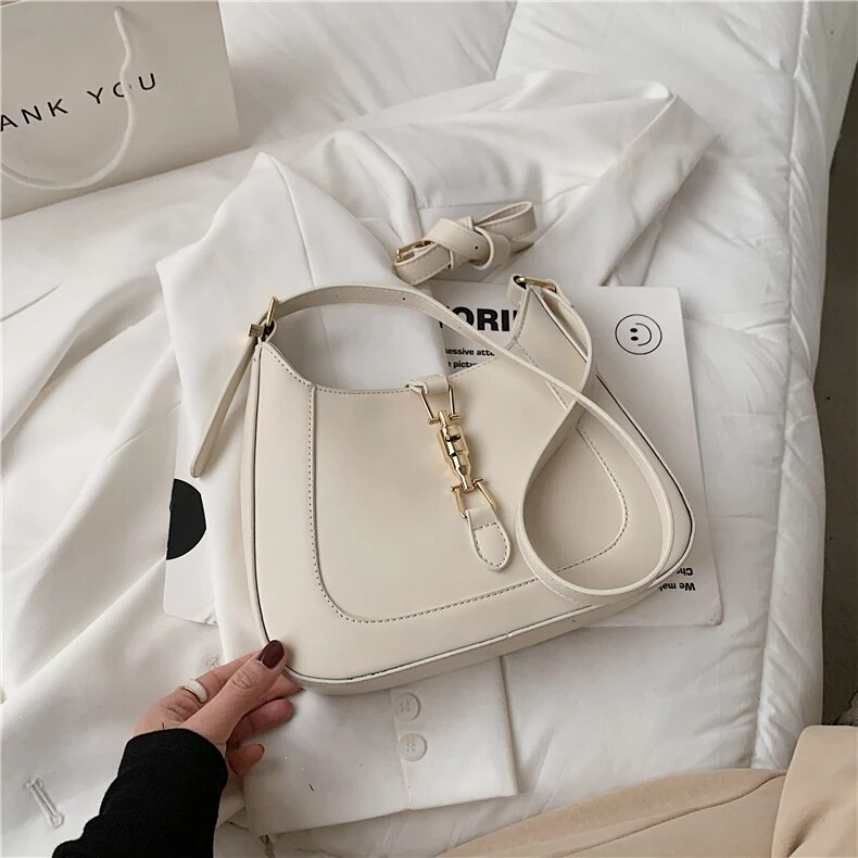 Burminsa Half Moon Underarm Shoulder Side Bags For Women 2023 Trend Designer Crossbody Bag PU Leather Ladies Handbags And Purses_voghion.com
