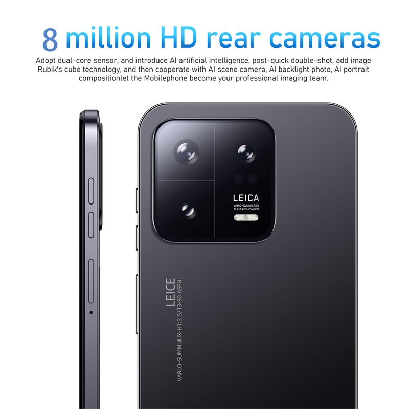 Ny M13 PRO Mobiltelefon 6,8 tum 2GB +16GB Ge 128GB Minneskort 540*960 Pixel Fingerprint Lås upp två SIM-kort och ett TF-kort Mobiltelefon_voghion.com