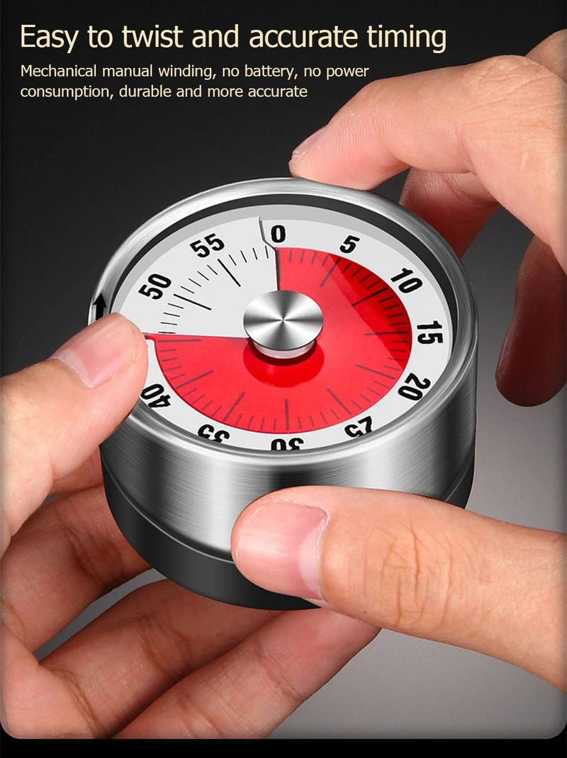 Grydelåg Top Timer Magnet Rund Form Køkkenværktøj Mekanisk Madlavningstimer Tidspåmindelse Nedtællingspåmindelse 60 minutter Køkkentimer_voghion.com