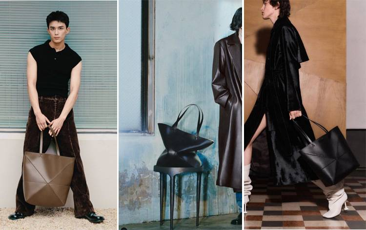 Neue verformte geometrische Falt-Einkaufstasche mit großem Fassungsvermögen, Schultertasche, Achseltasche, Unisex-Tasche_voghion.com