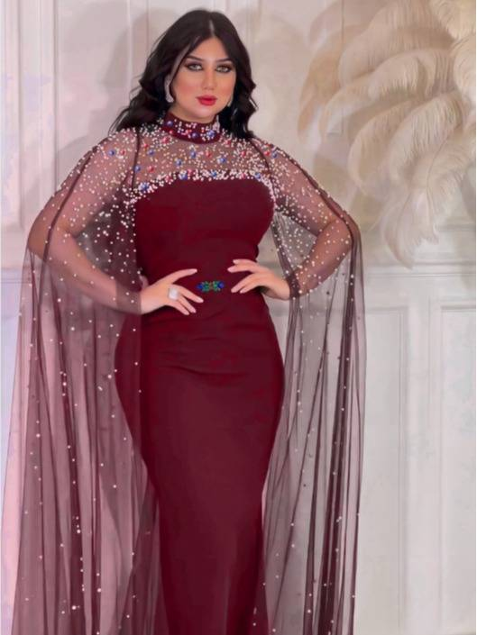 Naisterõivad Moslemi Abaya Naiste litritega kleit ülikond Šifoonist kaheosaline kleit Cape Robe_voghion.com