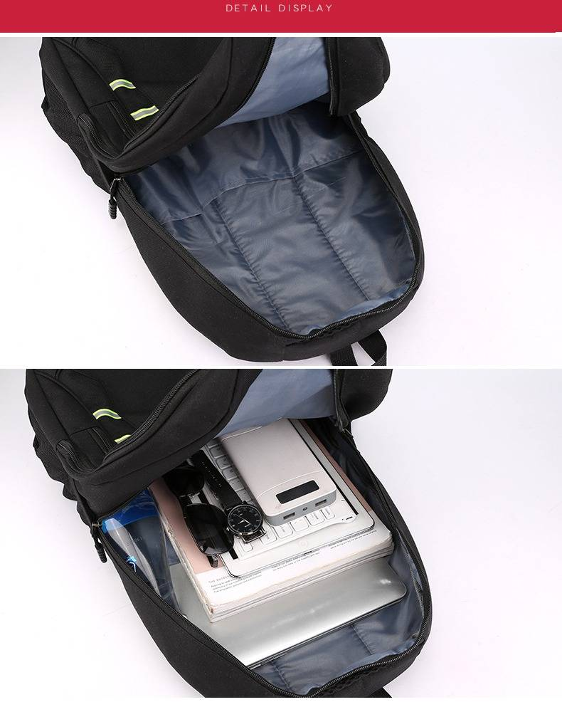 Large Capacity Waterproof Laptop Backpack For School & Travel - Durable Oxford Fabric With Anti-Theft Design, 17-Inch Laptop Compartment (Grey/Pink)_voghion.com