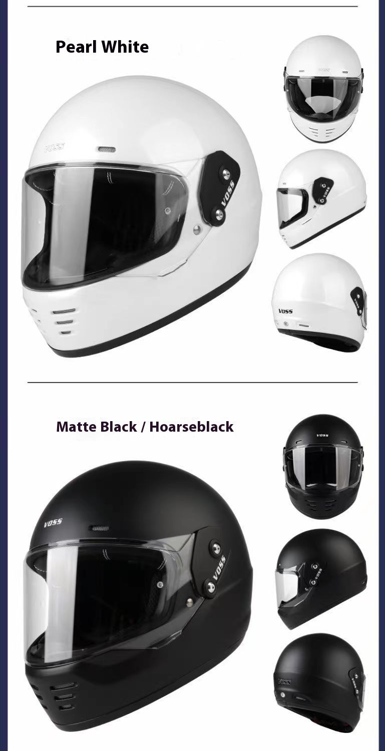 Retro-Integralhelm für Motorradfahrer – DOT- und 3C-zertifizierter Cruiserhelm mit Bluetooth-Kompatibilität, ABS-Schale, verstellbarem Visier_voghion.com