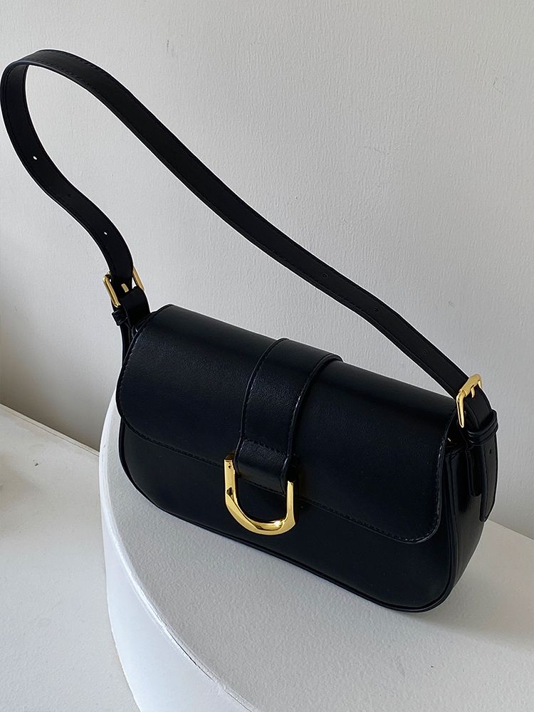 Feeling Borsa a tracolla singola con tracolla sotto le ascelle, borsa con bastoncini a ferro di cavallo alla moda, nuovo stile 2024 da donna_voghion.com