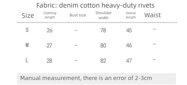 Giacca corta in denim stile scialle a vita alta vintage lavata con rivetti intarsiati a diamante, modello Niche 2025_voghion.com