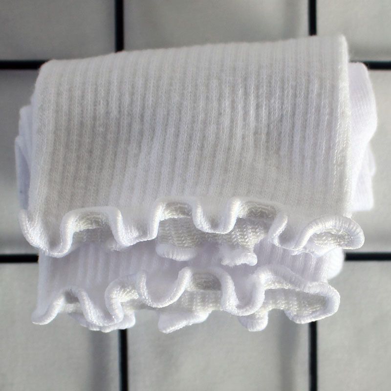 Calzini da donna Calzini alla caviglia plissettati da donna Calzini autunnali invernali in cotone con pizzo alle orecchie in legno Calzini a tubo medio da donna in tinta unita_voghion.com