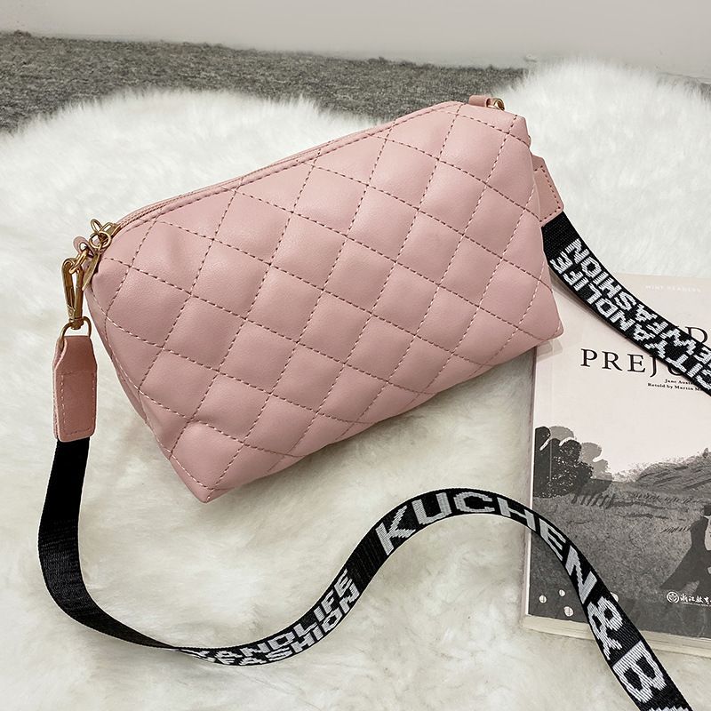 Borsa a tracolla trapuntata per donna, 2022, semplice, casual, con tracolla stampata, piccola, quadrata_voghion.com