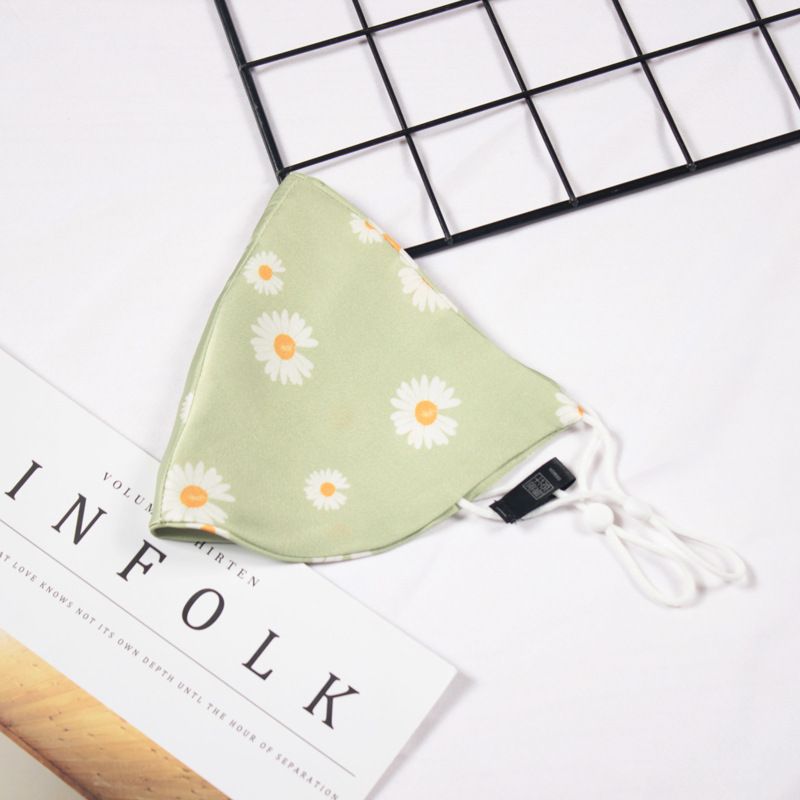 Masque anti-poussière d'automne lavable et réglable en tissu floral à la mode avec double couche_voghion.com