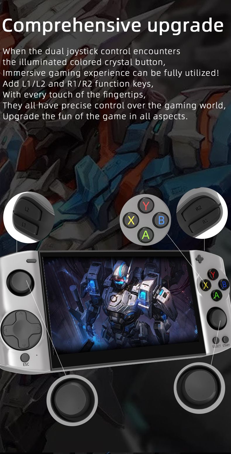 Mech-Spielkonsole für Kinder – 8 GB Dual-Player-Handheld im PSP-Stil mit über 500 klassischen FC-/Arcade-Spielen_voghion.com