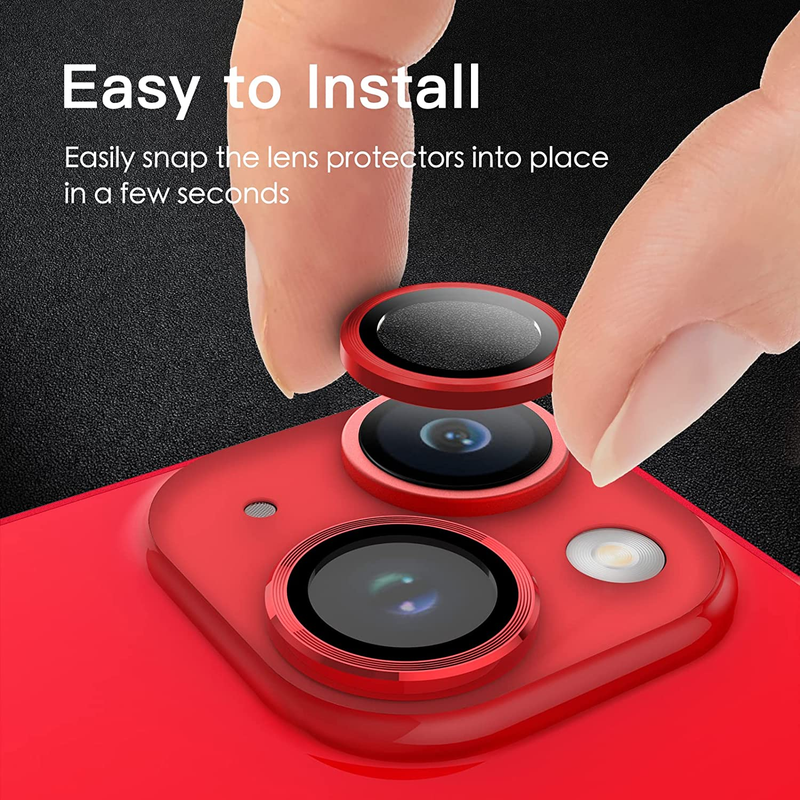 Protecteur d'objectif de caméra en métal en verre trempé 3D pour iPhone 14 Plus 13 Pro Max 12 Mini 11 14Pro iPhone14 Film de Protection de Protection_voghion.com