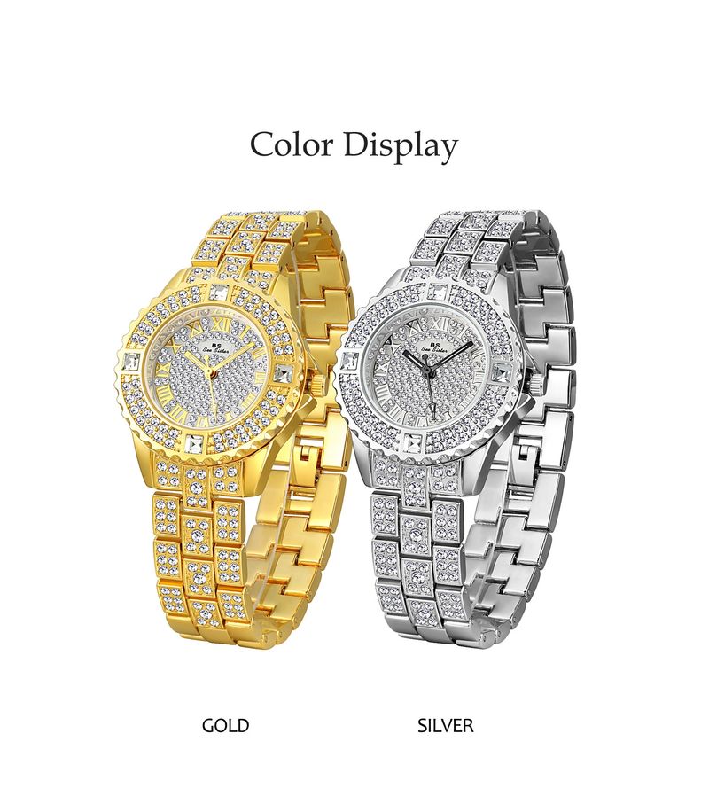 Bs Bee Sister Damen-Diamantuhr, luxuriöse modische Quarzuhr für Damen, luxuriöse wasserdichte Damen-Quarzuhr, modische Uhr für Frauen_voghion.com