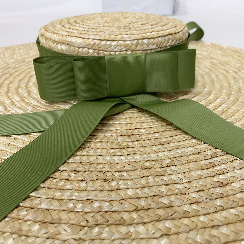 Vendita calda Vendita calda 15/18cm Cappelli da spiaggia a tesa larga per le donne Elegante romantico Grande cappello da sole con protezione UV con cravatta al collo Oversized Flat Top_voghion.com