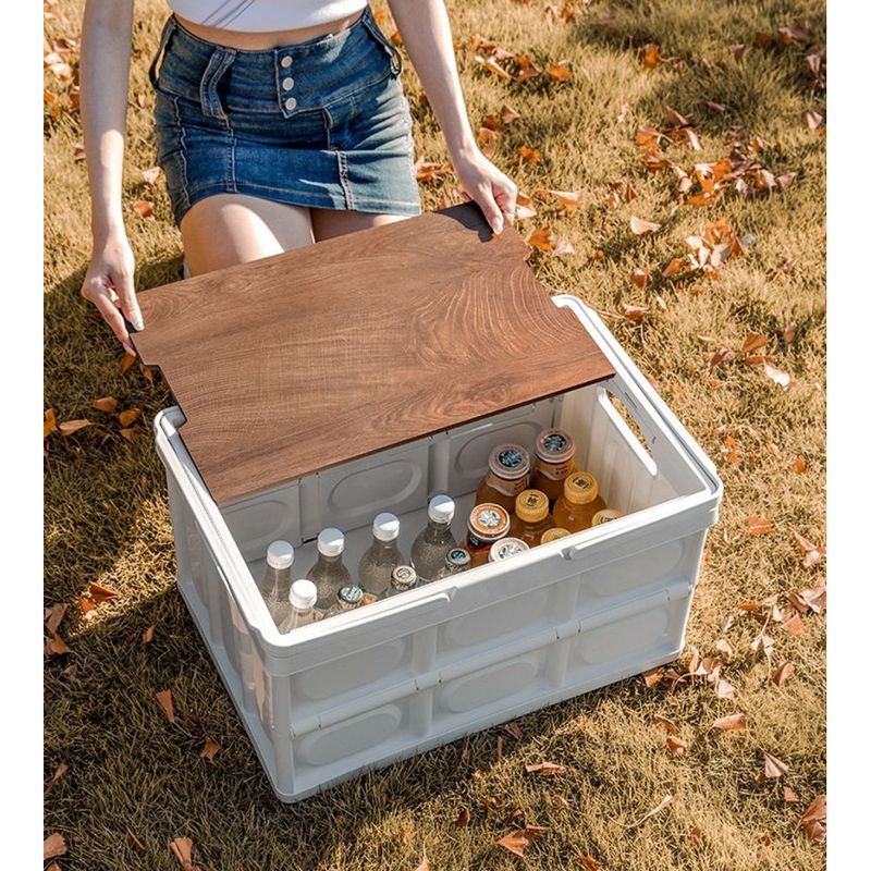 Outdoor Folding Car Trunk Organizer Camping Picnic Portable Food Storage Box_voghion.com