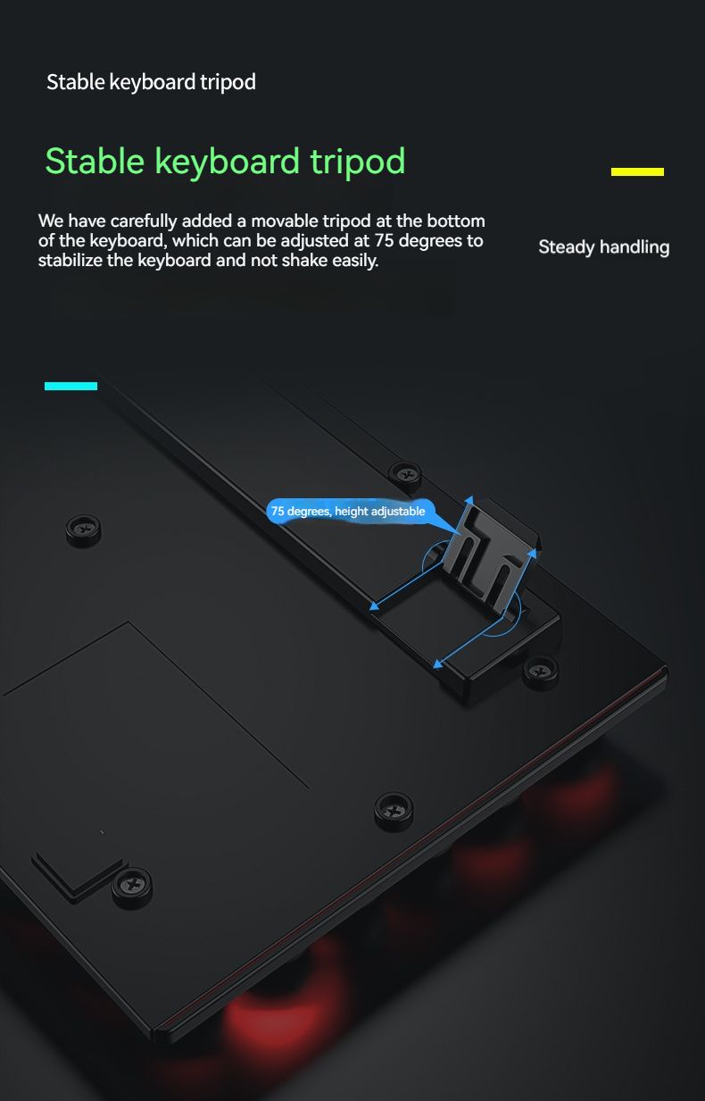 EWEADN GX330 Schreibmaschine Gaming-Tastatur, 104 Tasten Verdrahtet Retro Punk Runde Tasten Kappen, Mit RGB-Hintergrundbeleuchtung Für Windows Laptop_voghion.com