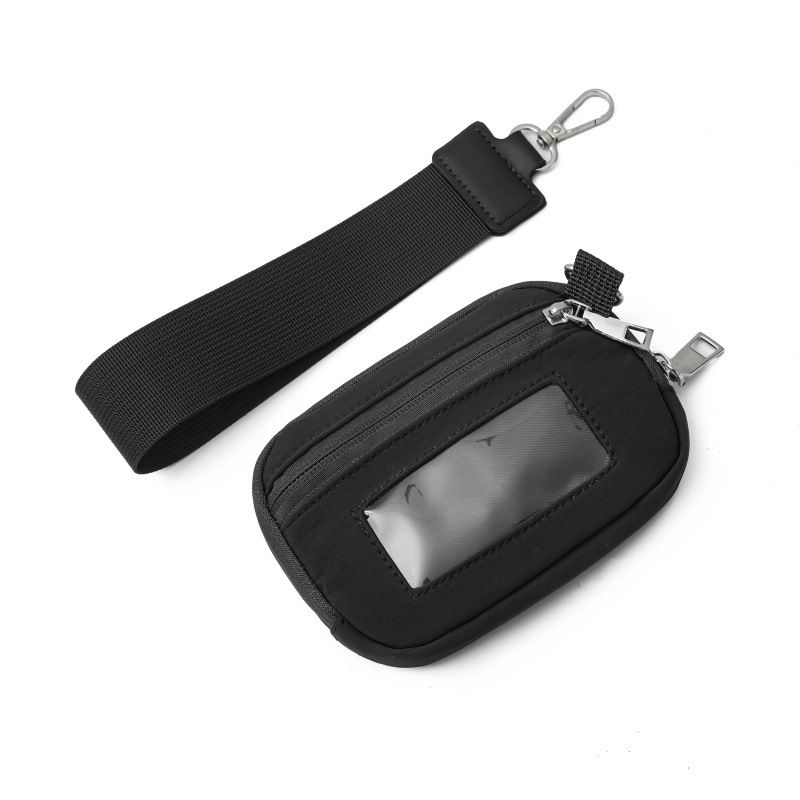 Minimalist Waterproof Nylon Small Wallet Multifunctional Card Holder Keychain Women's Coin Purse_voghion.com