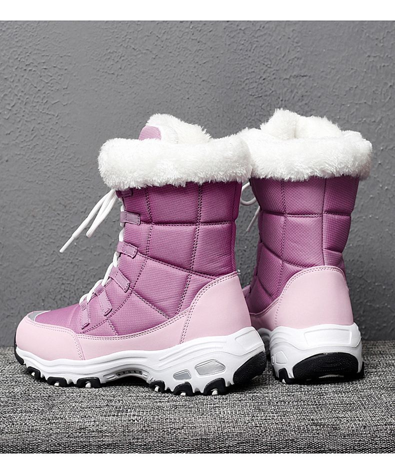 Novas botas femininas quentes de inverno para neve 2022, plus size, acolchoadas, de algodão nordeste, transfronteiriças, sapatos femininos de tamanho grande_voghion.com