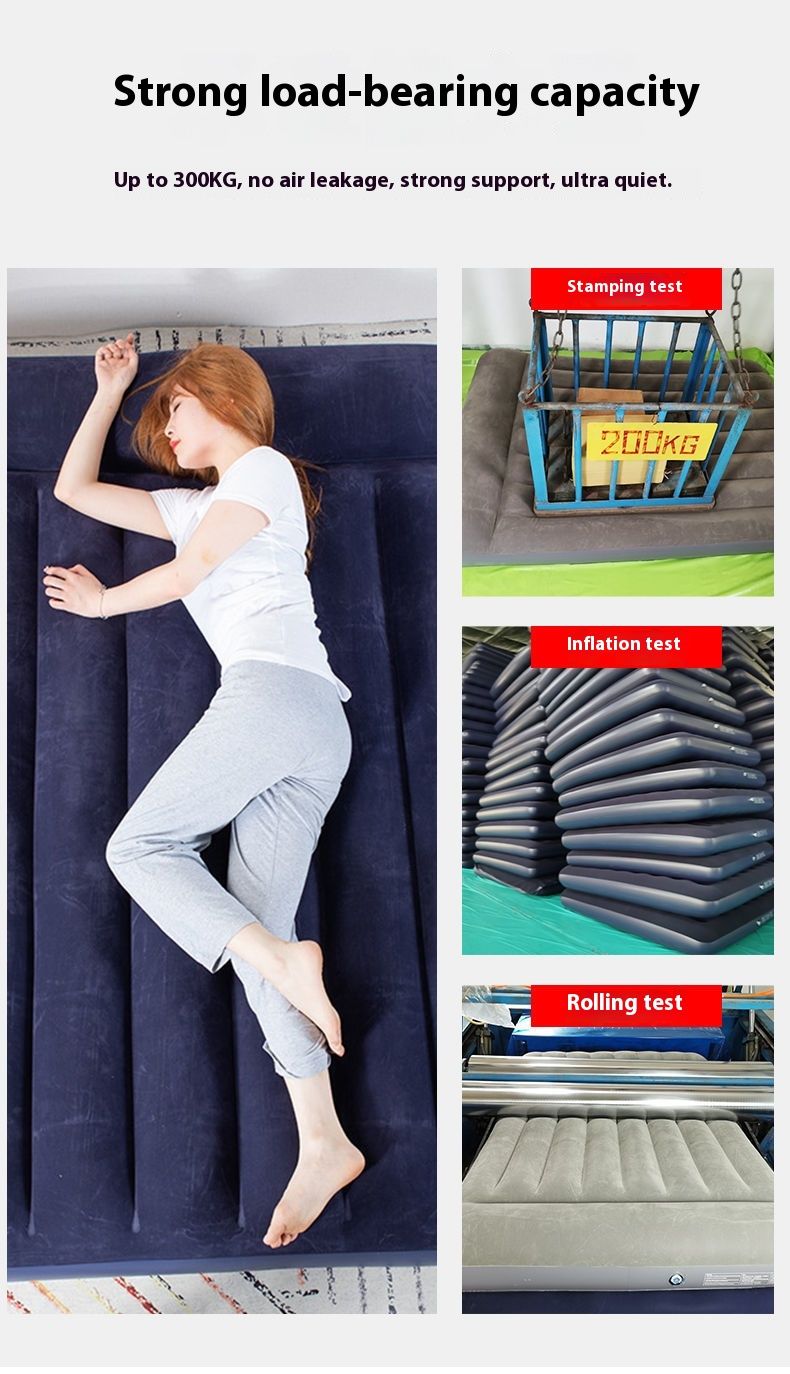Outdoor Air Double Household Large Single Folding Mattress Inflatable Pad Simple Portable Bed_voghion.com