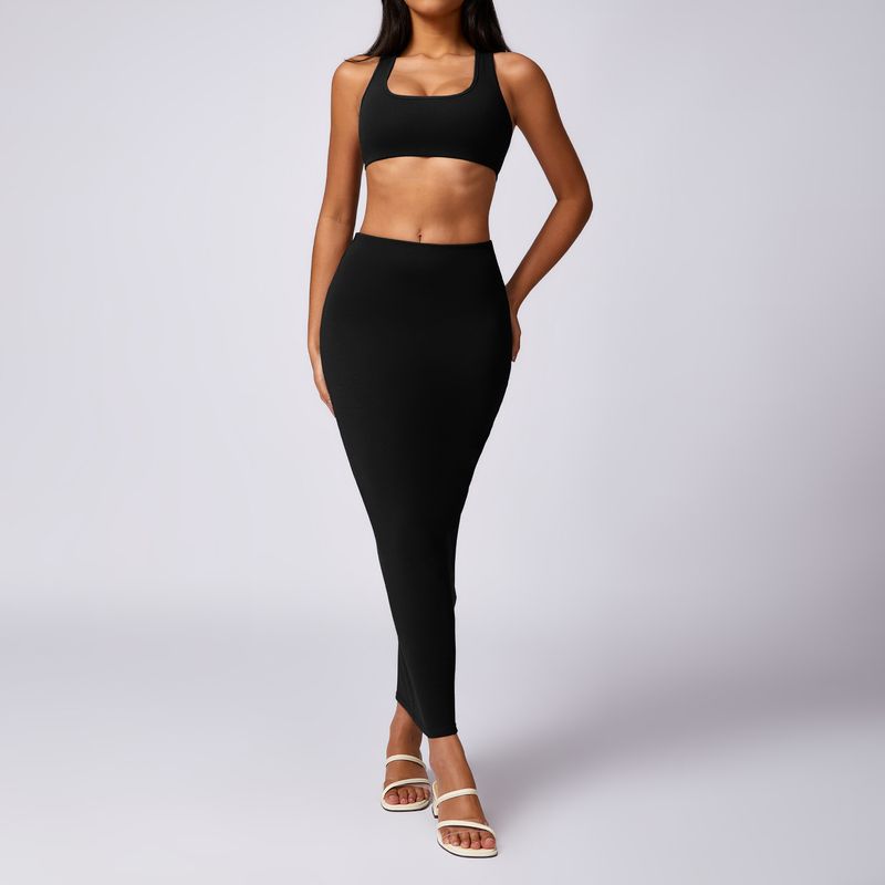 LazyZoom Nessun reso o cambio Pure Desire Beautiful Back Sport Casual Dimagrante Halter Tight Yoga Outfit Set 8713_voghion.com