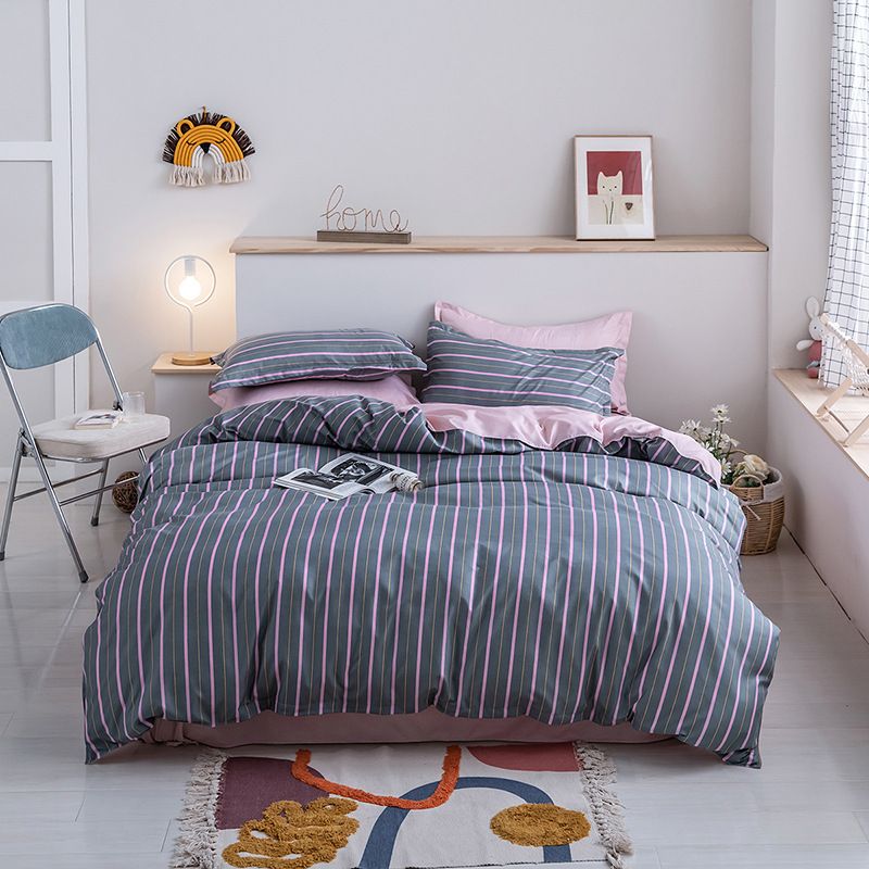 Copripiumino da letto moderno e minimalista stampato in morbido poliestere_voghion.com