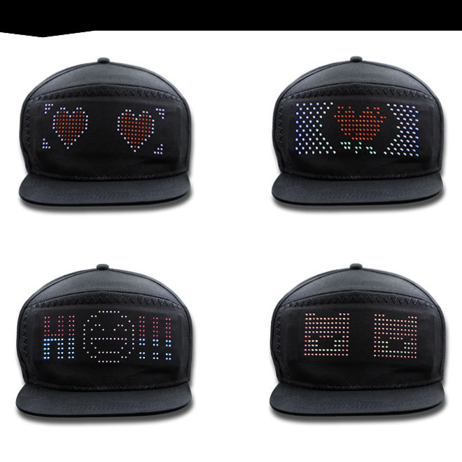 Party Masks Bluetooth LED Light Up Hat DIY Programmable Full Color Beanie With Music Sync APP Control_voghion.com