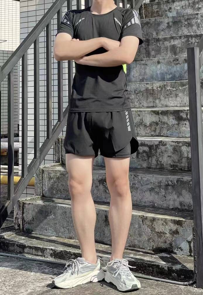 Men's Swimsuit Set, Men's Large-sized Double-layer Swimming Trunks, Top, Men's Swimming Trunks_voghion.com