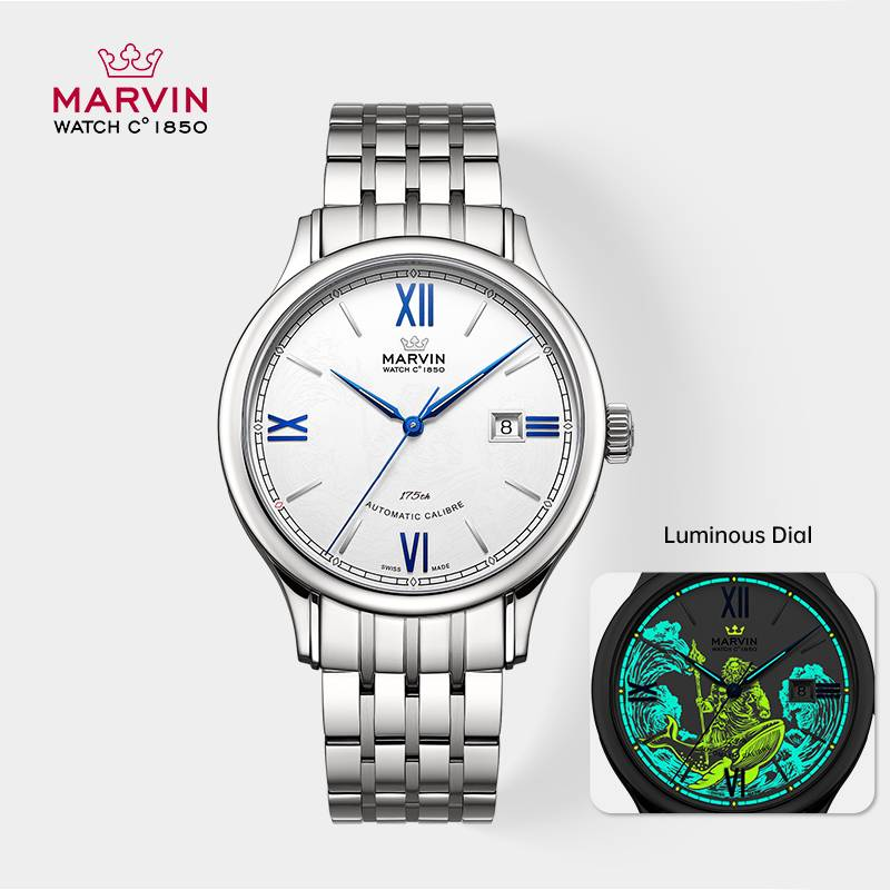 Marvin Watch: Malton Round 175. Jubiläums-Sonderedition mit leuchtender Poseidon-Uhr_voghion.com