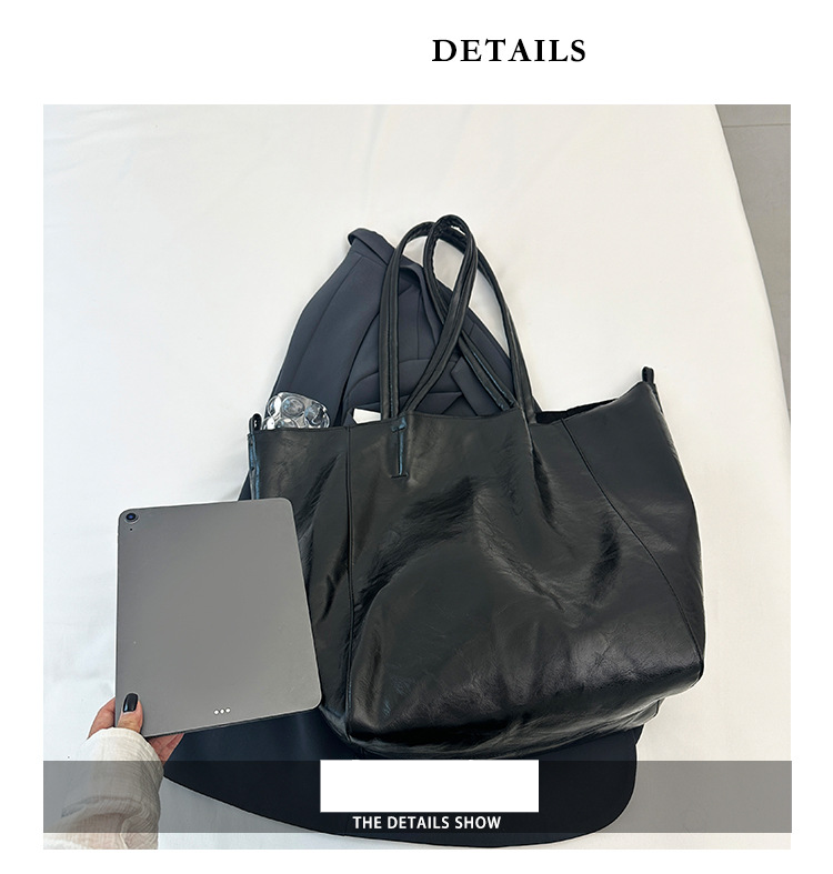 Women's Bags Large Capacity Tote Bag Mother And Child Bag Shoulder Handbag Ladies Textured Leather Bag_voghion.com
