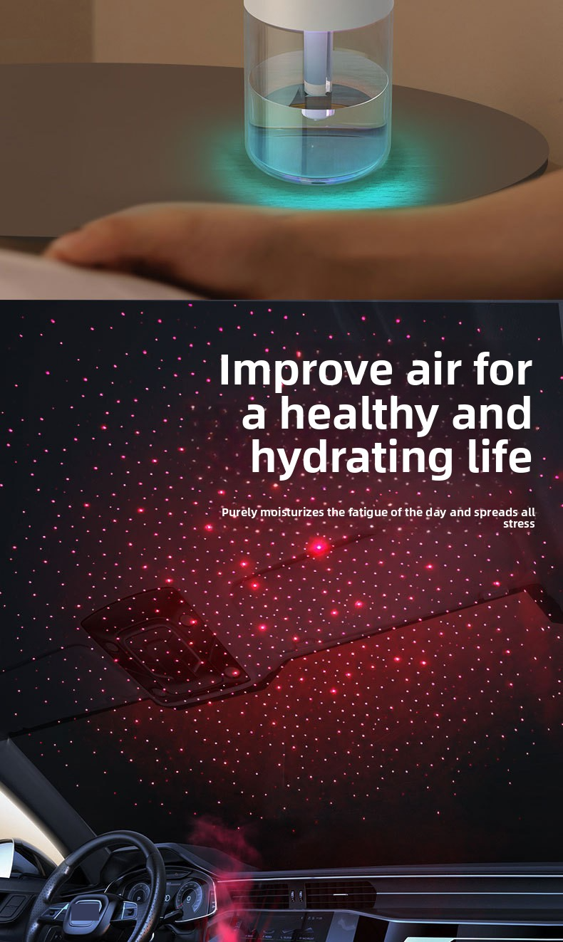 Mini-USB-Luftbefeuchter für Auto und Büro – Ultraschall-Diffusor mit kühlem Nebel, 2-8-Stunden-Timer, 0,5-Liter-Tank und ABS-Gehäuse (Weiß/Pink, Modell CL27)_voghion.com