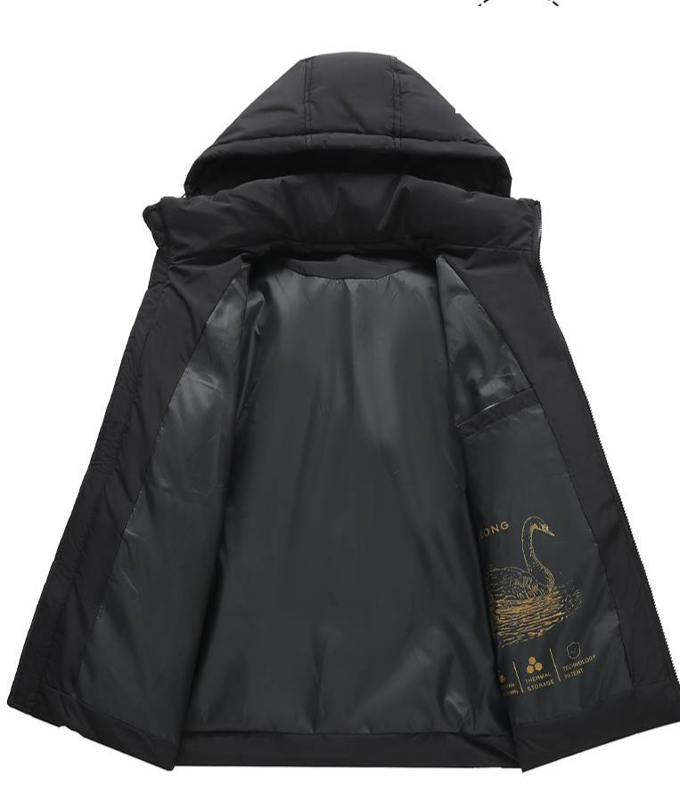 Abbigliamento invernale da uomo, piumino corto da uomo stampato, spesso, stile coreano, per uomo e donna, abbigliamento invernale giovanile, giacca imbottita con cappuccio_voghion.com