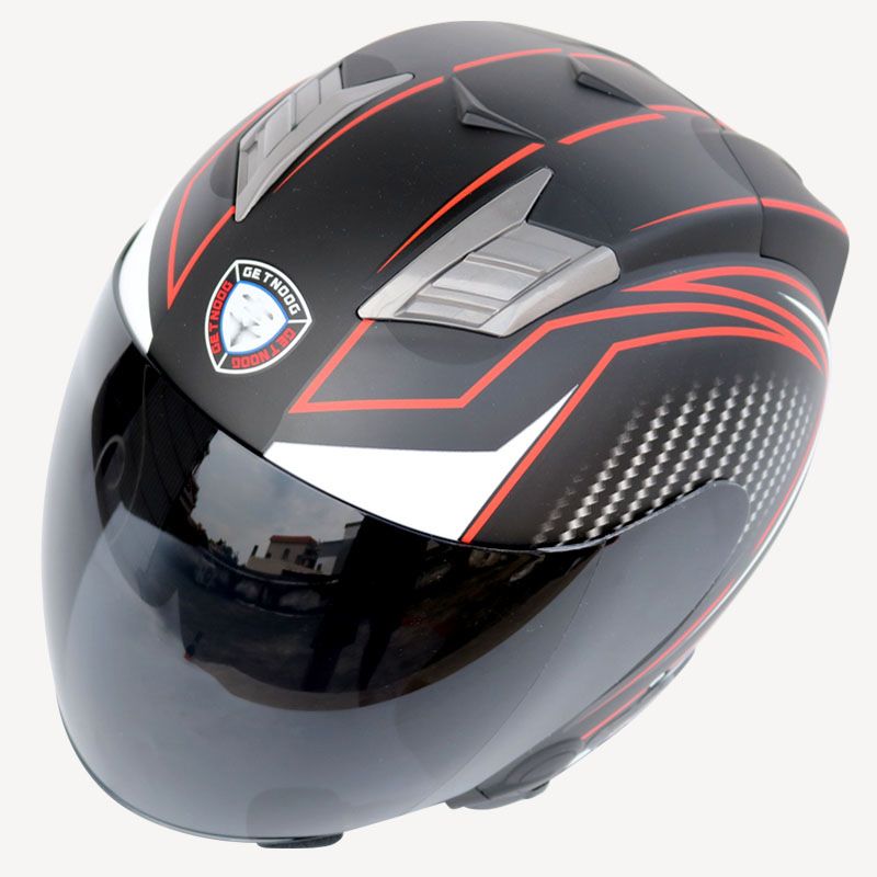 KooqiBao Motosiklet Kaskı DOT ve 3C Sertifikalı Bluetooth Yarım Kask Scooter ve Bisikletler İçin - Hafif ABS Kabuk_voghion.com