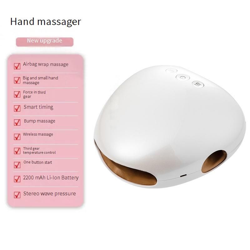 Massaggiatore wireless per le mani con termoterapia - 3 modalità e 3 livelli di intensità, compressione dell'aria e shiatsu_voghion.com