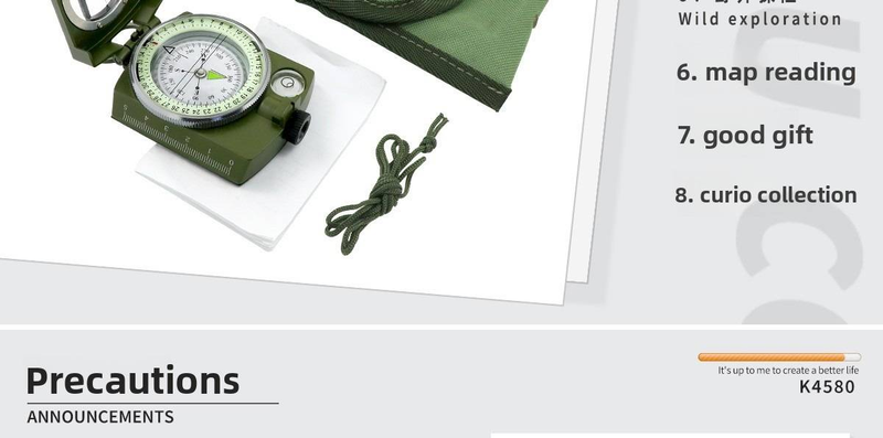 Source Manufacturer American Outdoor Multifunctional Compass High Precision Professional Camping Luminous North Needle_voghion.com