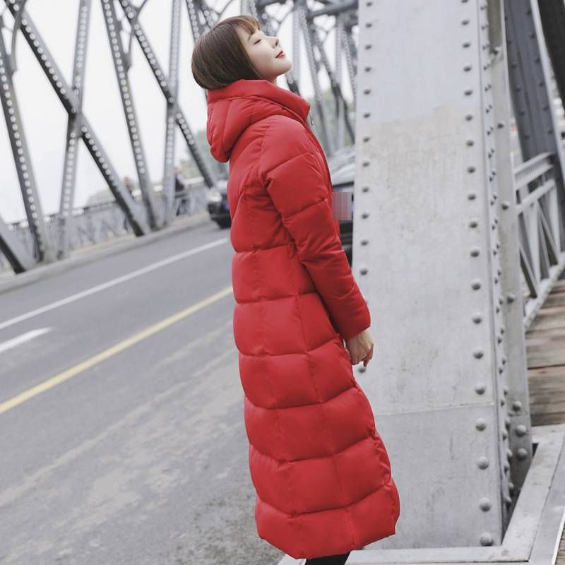 Plus Size Winter Parka Coat For Women - Knee-Length Hooded Down Jacket (Detachable, Slim Fit, 6XL Sizes)_voghion.com