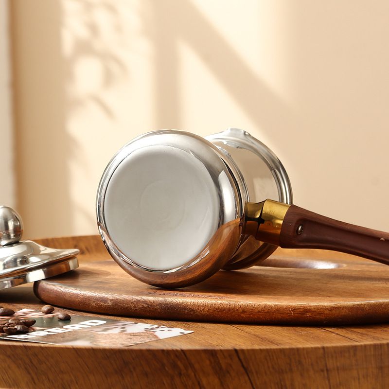 Turkish Coffee Pot, Latte Art Cup, Three-piece Set, Stainless Steel Milk Cup, Cream Cup, Chocolate Hot Butter Cup_voghion.com