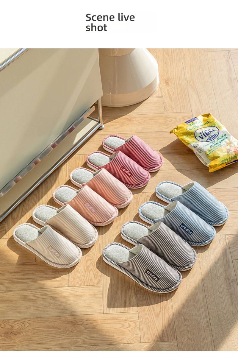 Cozy Fleece-Lined Slippers For Women & Men - Warm Winter Indoor Shoes With Anti-Slip Sole, Soft Home Footwear For Cold Floors, Couple Matching Set_voghion.com