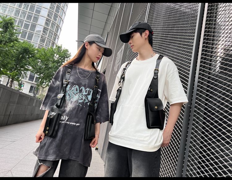 Hip Hop Retro Outdoor Trendy Brand Multifunctional Vest Bag_voghion.com