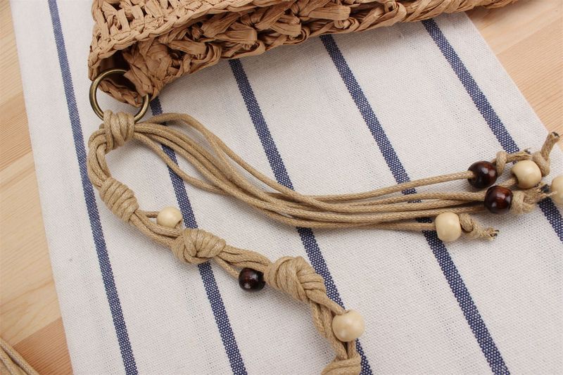 Damentaschen Einteiliges Drop Shipping Neue Art Style Style Mode Urlaub Kleine Tasche Flip Crossbody Papiergewebte Tasche Fan Flower Woven Bag_voghion.com