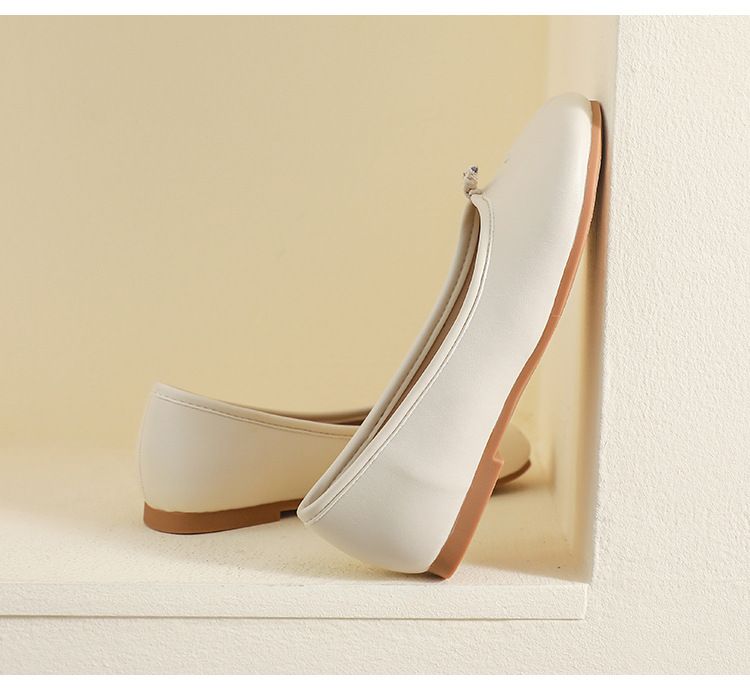 French Mary Jane Shoes Women's One-pedal Pig's Trotters Split-toe Flat-soled Single Shoes Soft-soled Shallow Mouth Large-size Women's Shoes_voghion.com