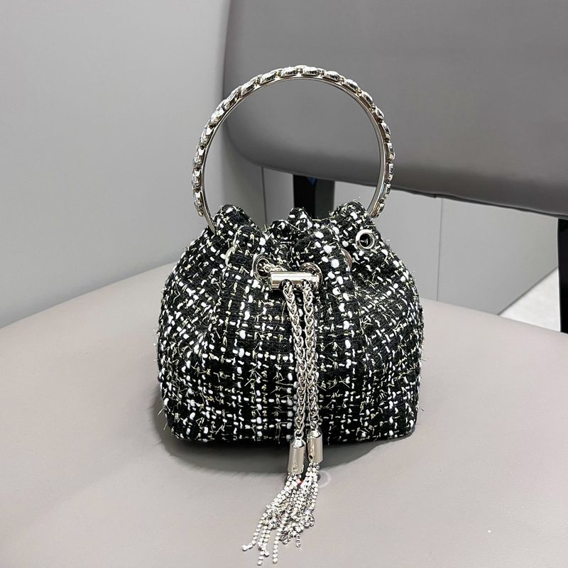 Damentaschen Metallring Handtaschen One Shoulder Kleine Chanel Style Nizi Abendtasche Damentasche_voghion.com