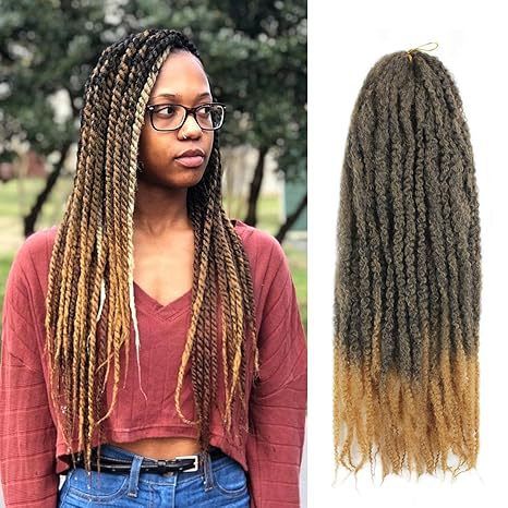 African Marley Hair Wig - Fluffy Small Curls, Multi-Color, Soft Chemical Fiber_voghion.com