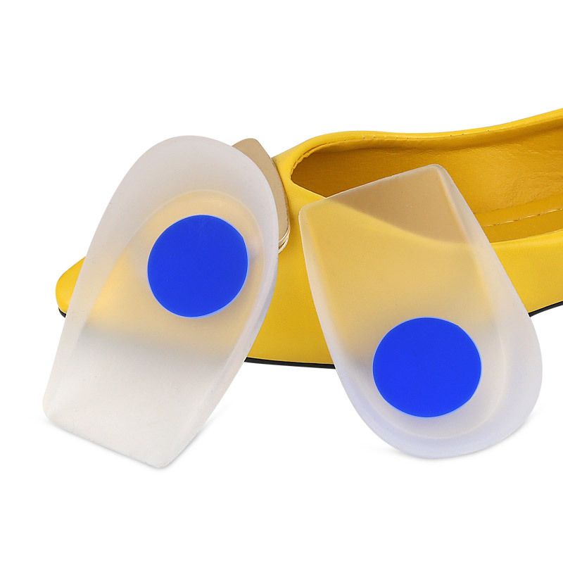 Suitable For All Seasons Silicone Cushions Sports Shock Absorption Insoles Ultra Soft Heel Men Thickened High Cup Half Size Pads_voghion.com
