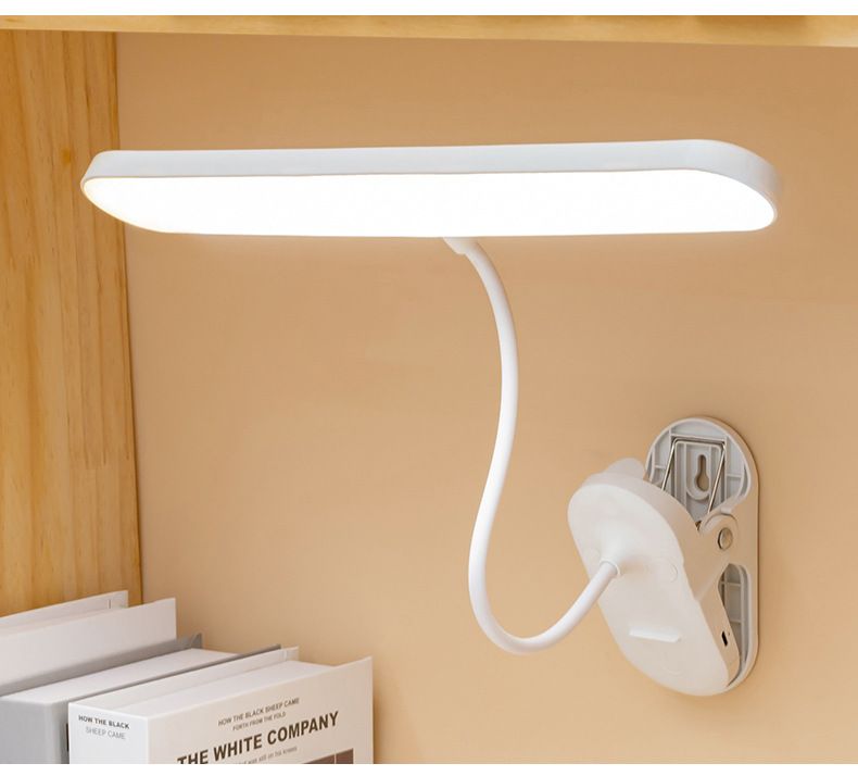 Luminária de mesa LED clip-on com brilho de 90+ CRI e grau AA, recarregável por USB, controle de toque e temperatura de cor ajustável – Luminária de estudo_voghion.com