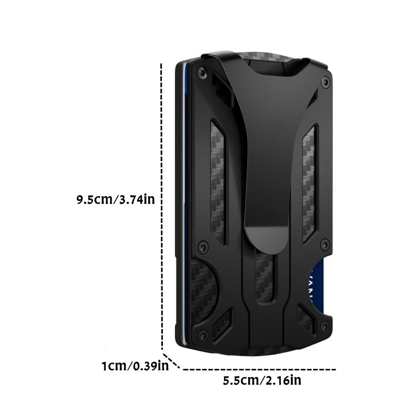 Portafoglio da uomo con porta carte in lega di alluminio, antifurto RFID, porta carte, etichetta aerea in metallo, ultra sottile. Portafoglio da uomo_voghion.com