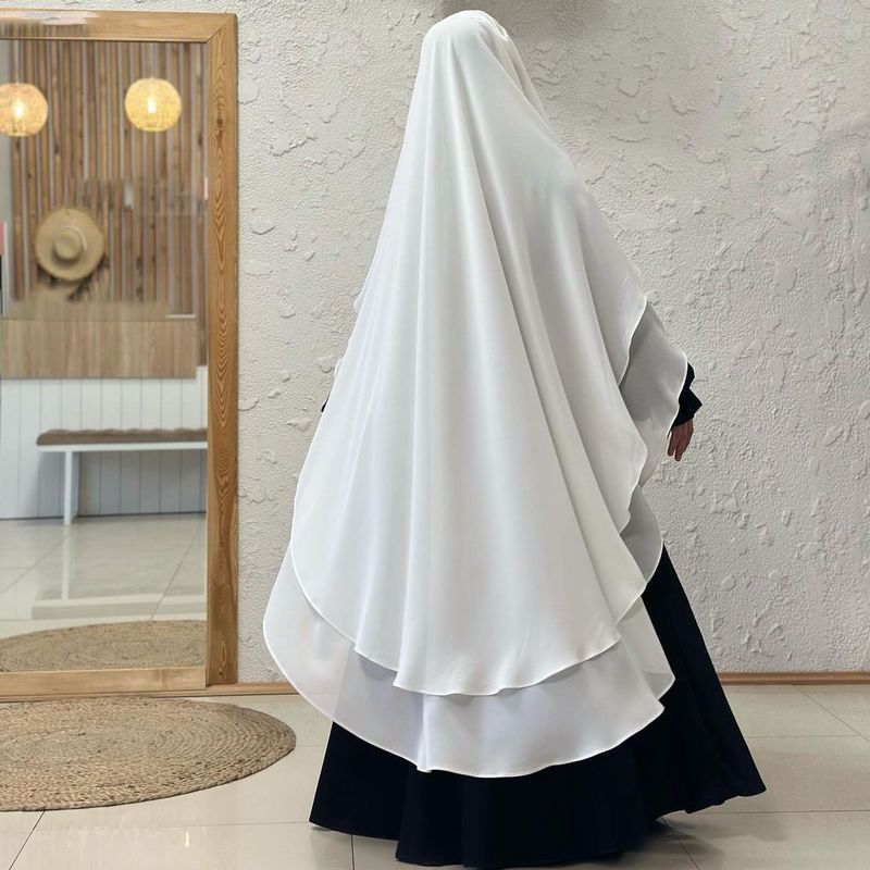 Kids Clothing Solid Color Chiffon Double Layered Large Set_voghion.com