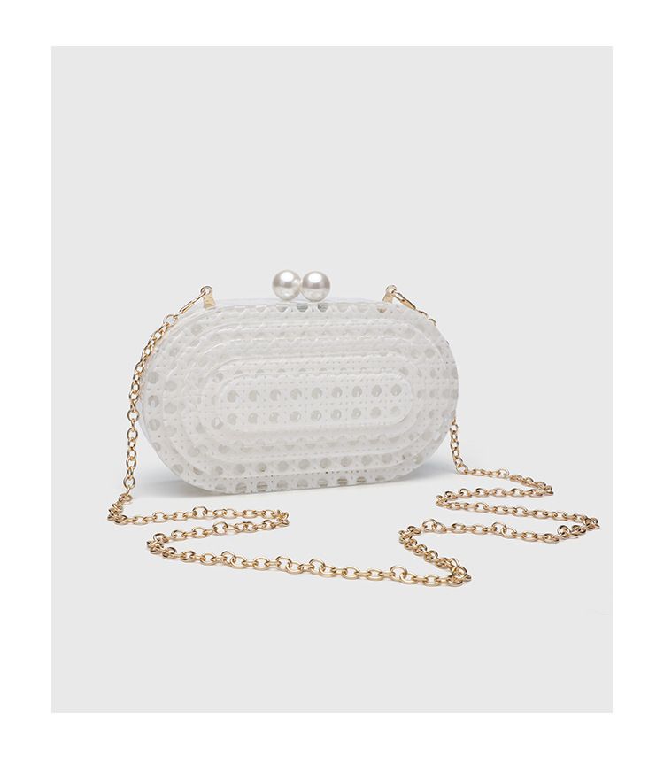 Borsa a tracolla da sera in rattan, alla moda, con tracolla a catena in acrilico, piccola borsa quadrata 2025, moda primavera estate, casual, quotidiana_voghion.com